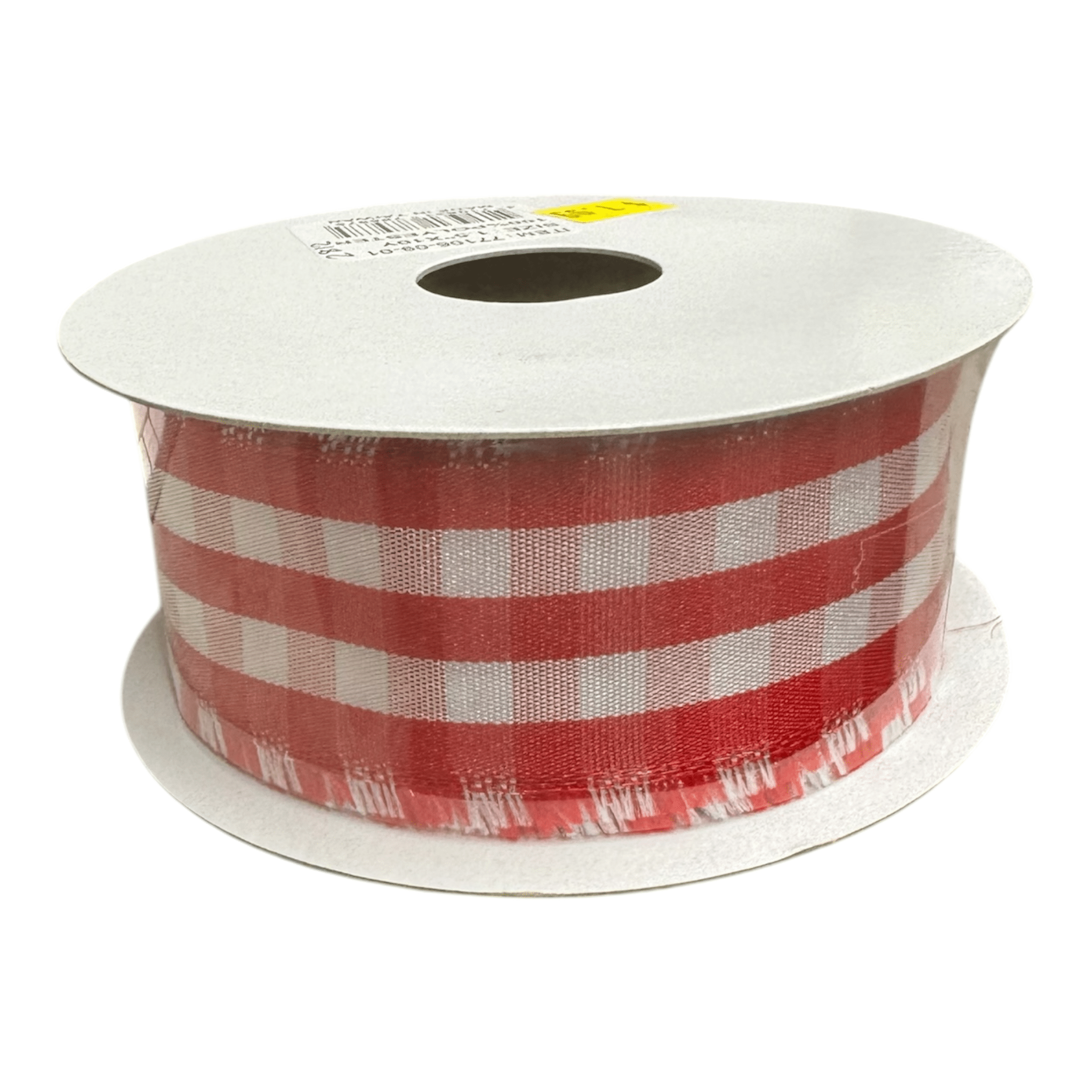 1.5" PLAID RIBBON - RED/WHITE Shirleys of Collins 77106-09-01