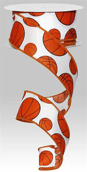 1.5" x 10yd Basketball - White/Orange/Black Craig Bachman RG1752
