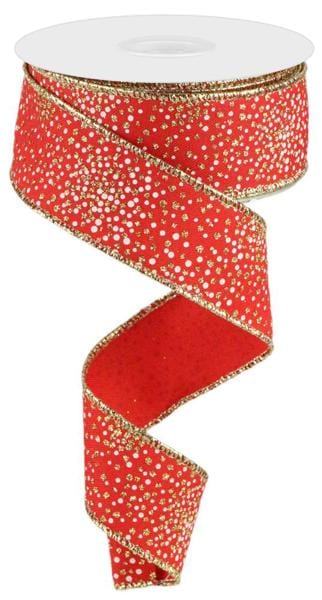 1.5" x 10yd Glitter Dots/Diagonal Ribbon Craig Bachman RGC190724