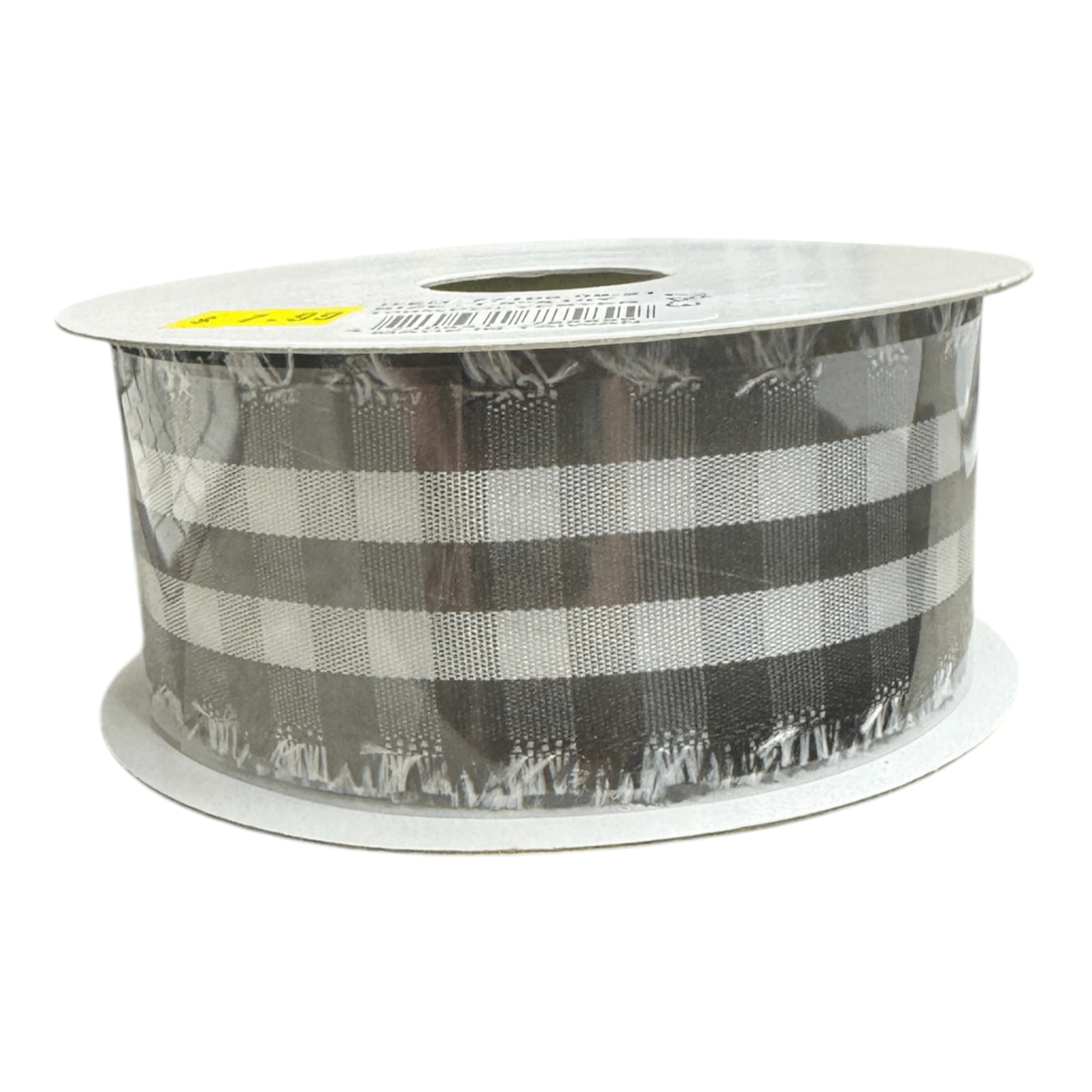 1.5" X 10YD PLAID RIBBON - BLACK/WHITE Shirleys of Collins 77106-09-21