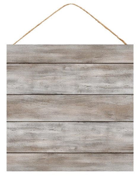 10"SQ WOOD LOOK MDF SIGN - ANTIQUE GREY Shirley's Direct AP8542
