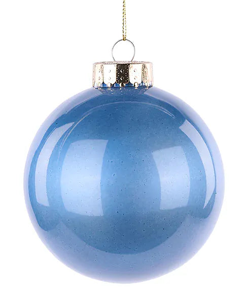 100Mm Dia Lacquer/Glass Look Ornament - Smoke Blue Craig Bachman XH9661E6
