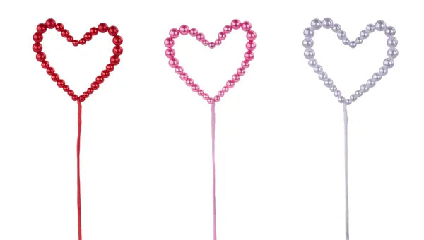 11"L Mixed Sizes Pearl Beads Heart Pick Craig Bachman