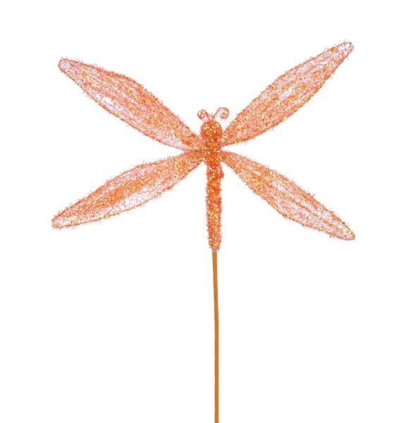 12"W V-Cut Foil Dragonfly Pick, 12"OalL-ORANGE Craig Bachman MN038820