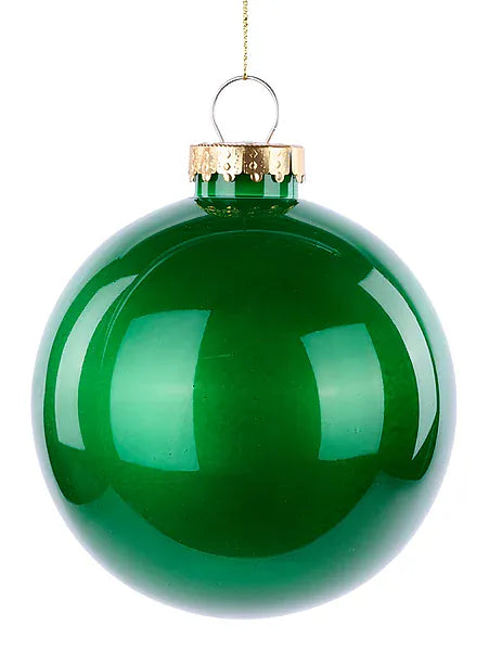 120Mm Dia Lacquer/Glass Look Ornament - Emerald Green Craig Bachman XH966206