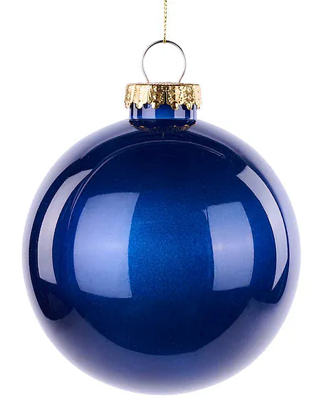 120Mm Dia Lacquer/Glass Look Ornament - Navy Blue Craig Bachman XH966219