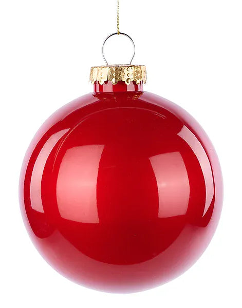 120Mm Dia Lacquer/Glass Look Ornament - Red Craig Bachman XH966224