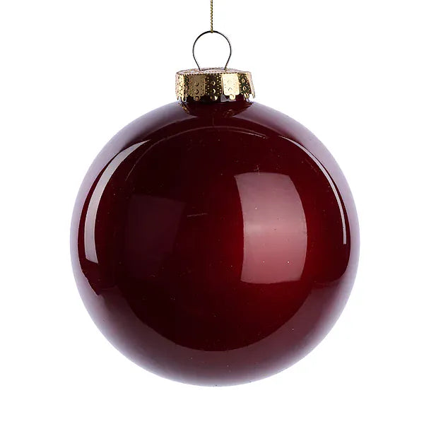 150Mm Dia Lacquer/Glass Look Ornament - Burgundy Craig Bachman XH966305