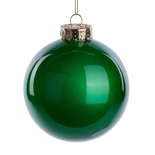 150Mm Dia Lacquer/Glass Look Ornament -Emerald Green Craig Bachman XH966306