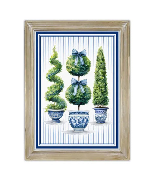 16"Hx12"L Chinoiserie Topiaries W/Frame Craig Bachman AP042003