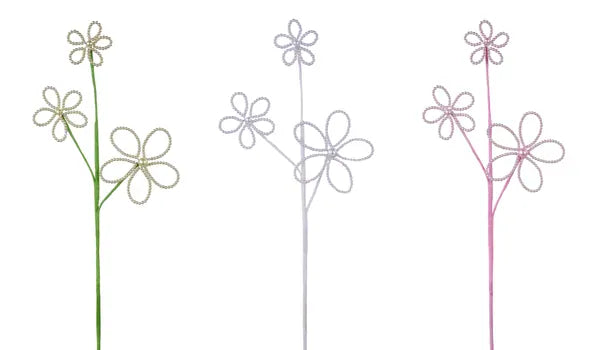 18"L Pearl Beads Flower Spray Craig Bachman