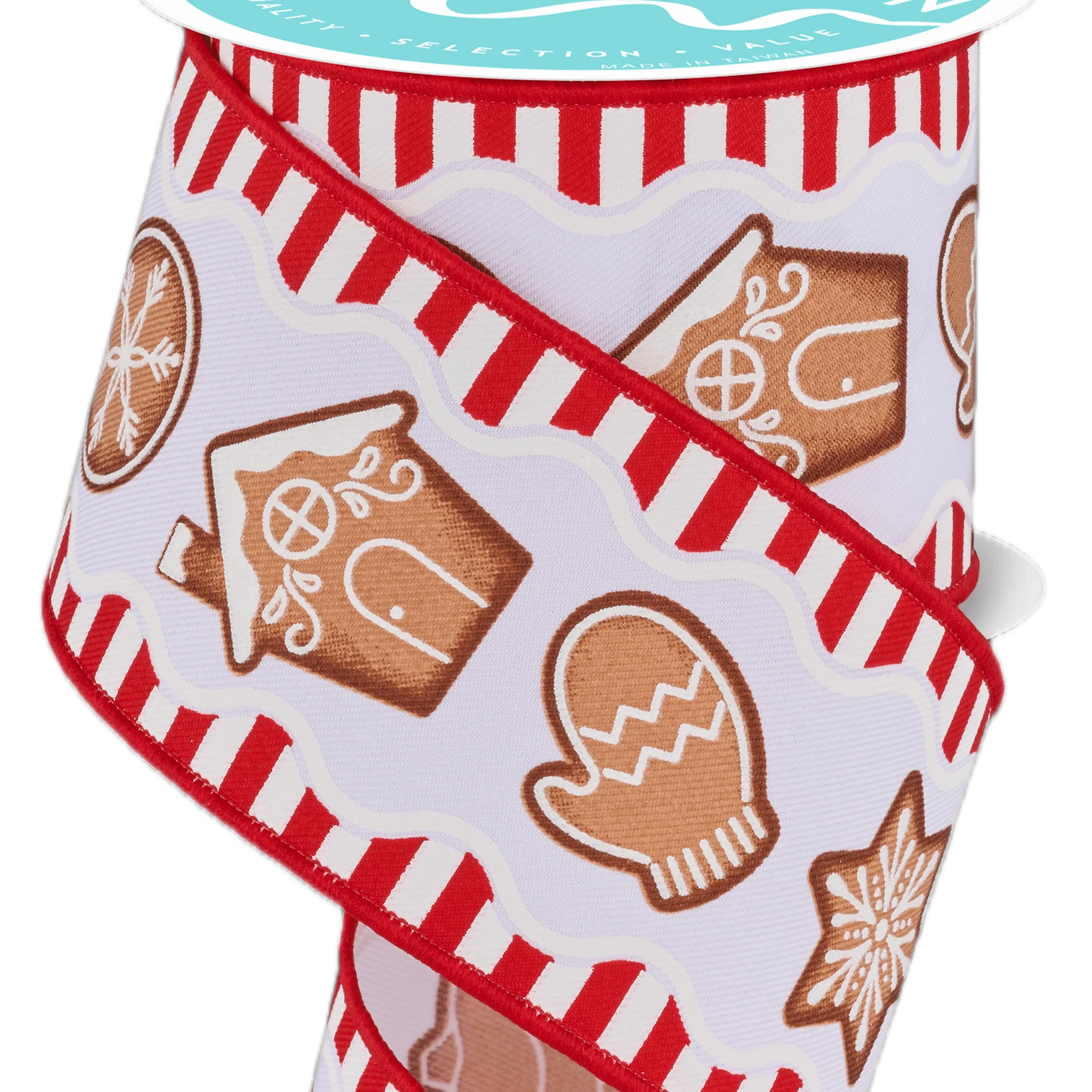 2.5-inch wide, 10-yard roll of Gingerbread  Ribbon Craig Bachman RGF119327