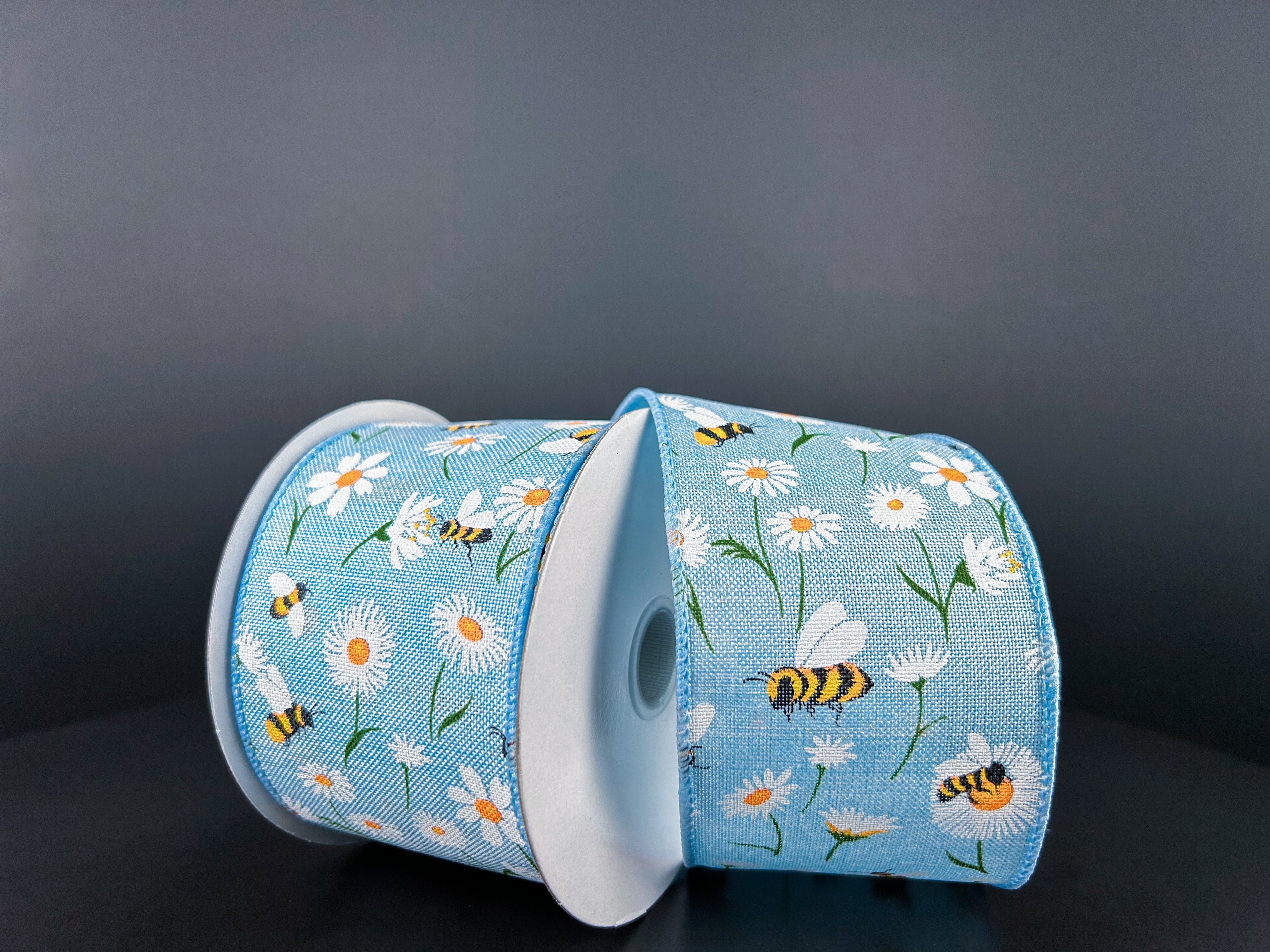 2.5" X 10YD Bumblebee and Daisys Ribbon Shirleys of Collins 42416-40-04