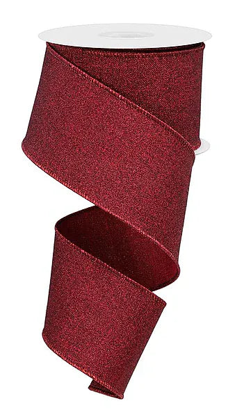 2.5" x 10yd Fine Glitter On Royal - Burgundy Craig Bachman RGE138105
