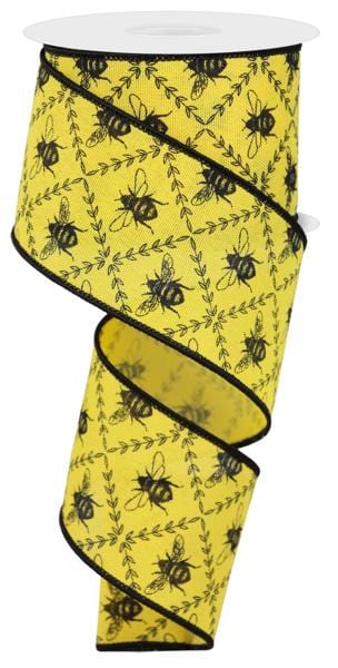 2.5" x 10yd Honey Bee Trellis Shirleys of Collins RGE1707N6