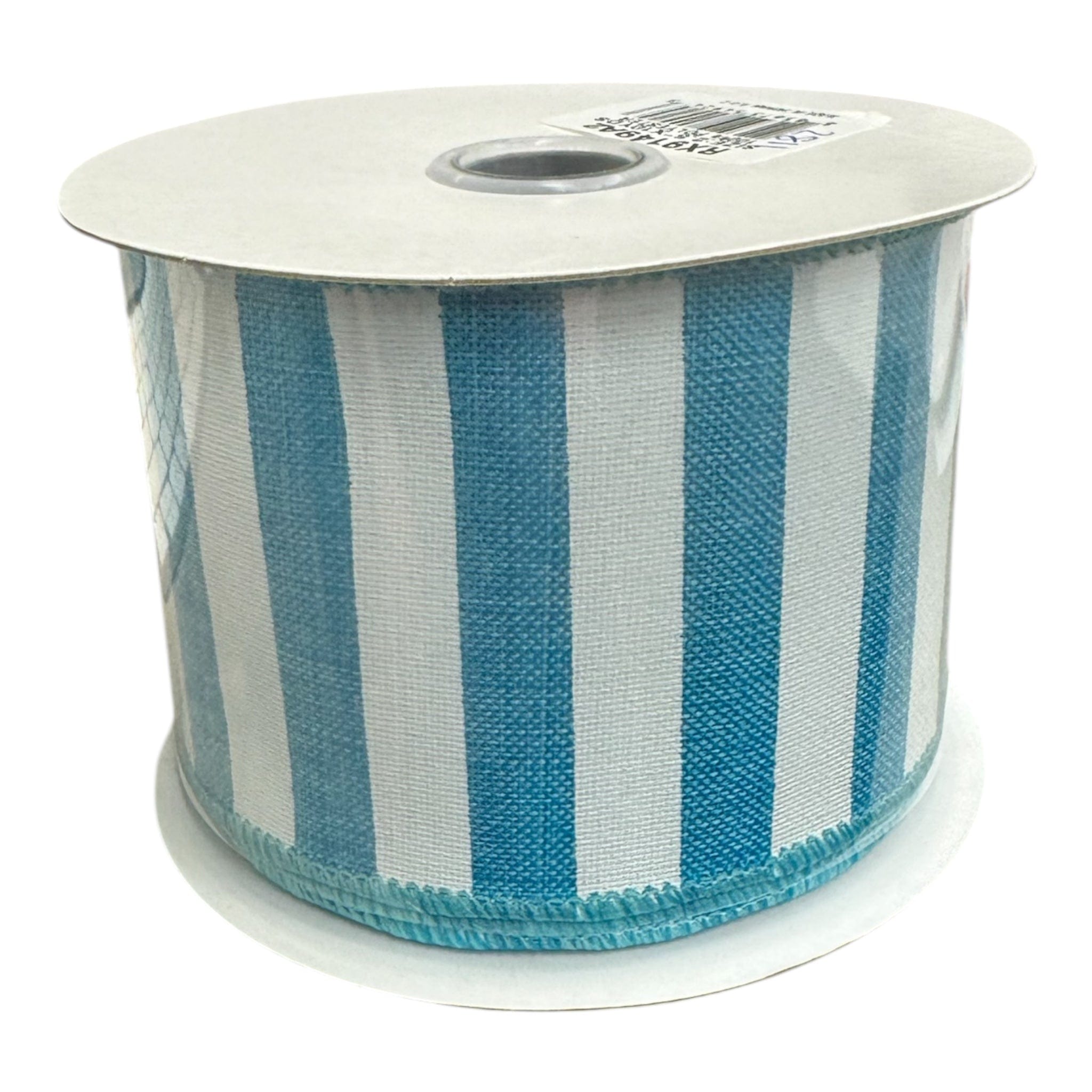 2.5" x 10yd Horizontal Stripe - Turquoise/White Shirleys of Collins RX9149A2