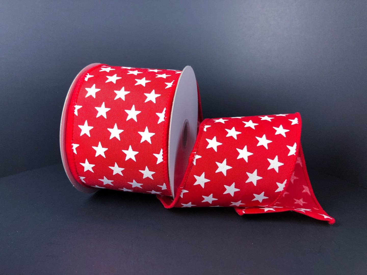 2.5" X 10YD Star Ribbon - Red/White Craig Bachman Ribbon 41223-40-12