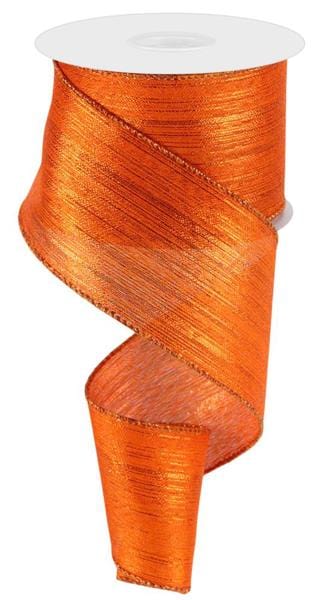 2.5" x 10yd Vertical Metallic Stripe - Orange Craig Bachman RIBBON RGC130020