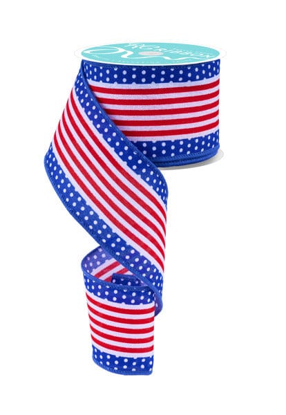 2.5" x 10yd Vertical Stripe/Polka Dot Edge Craig Bachman RGF156725