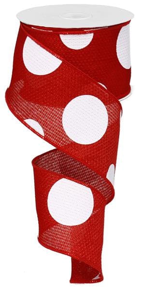 2.5"X10YD Giant Multi Dots - Red/White Shirley's Direct RG0120024