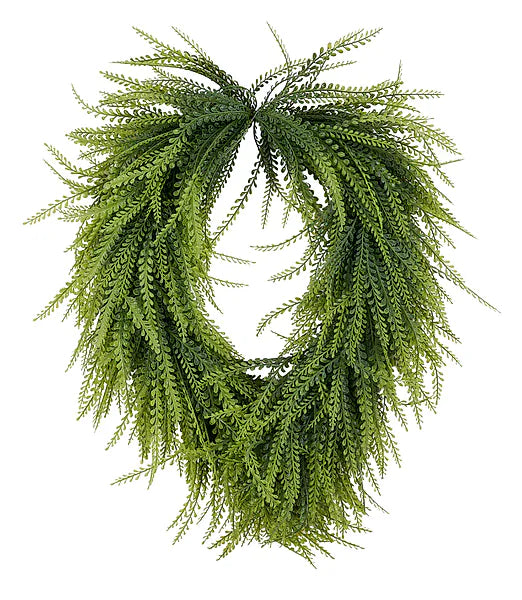 26"L x 17"W Draped Button Fern Wreath Craig Bachman FG688535
