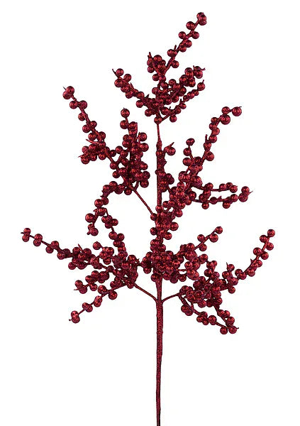 27"L Glitter Berry Spray - Burgundy Craig Bachman EC441805