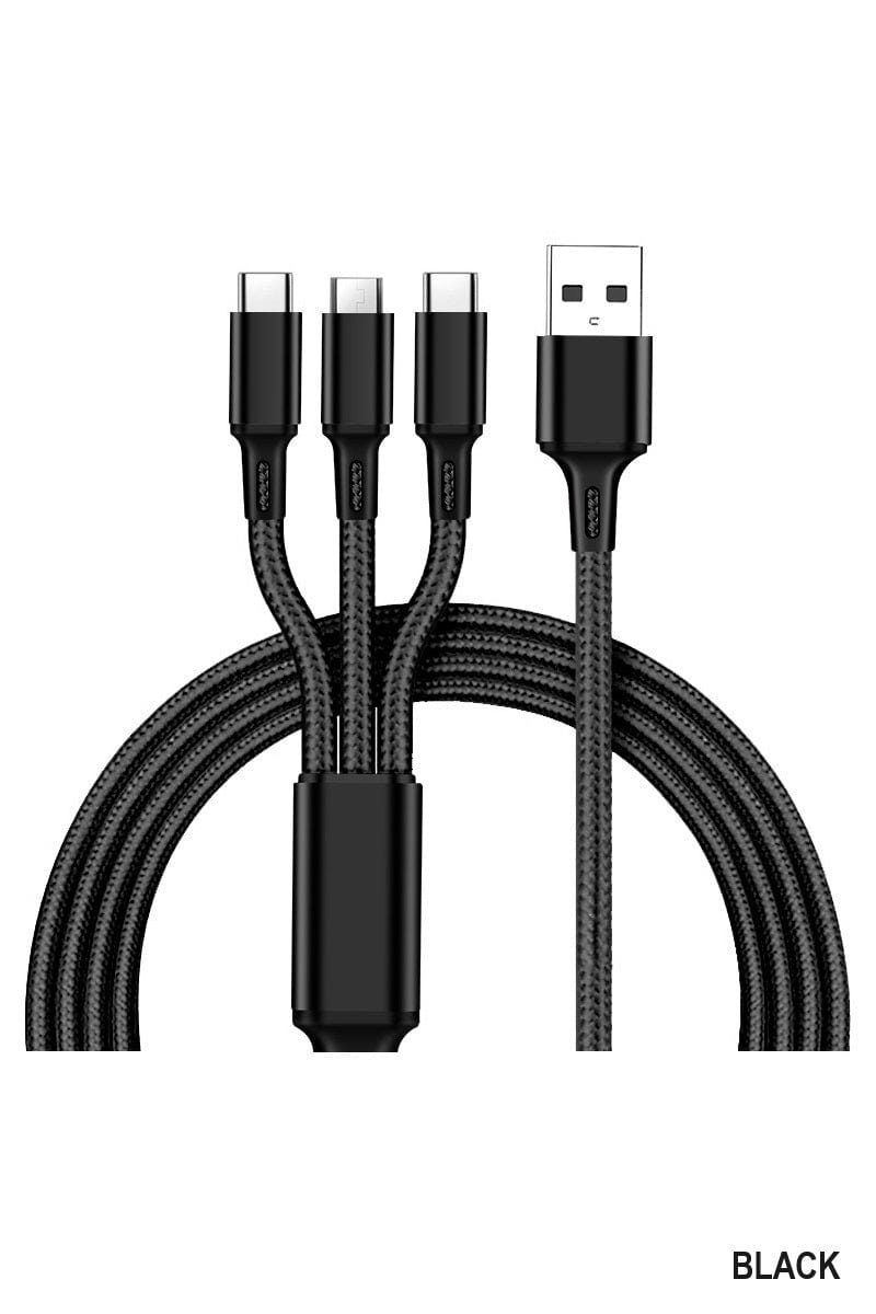 3 in1 UNIVERSAL USB 2.0 FAST CHARGING CABLE ZENANA