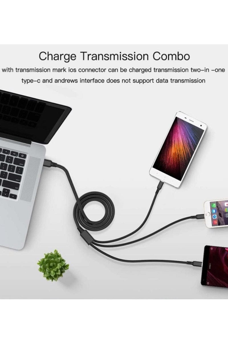3 in1 UNIVERSAL USB 2.0 FAST CHARGING CABLE ZENANA