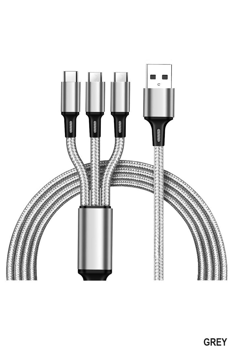 3 in1 UNIVERSAL USB 2.0 FAST CHARGING CABLE ZENANA