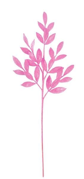 31"L Iridescent Glitter Bay Leaf Spray Craig Bachman FG620215