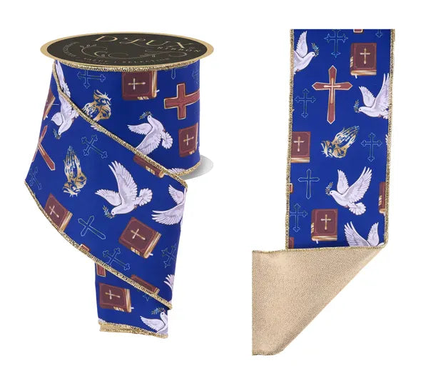 4" x 10yd Cross/Dove/Prayers/Fused Craig Bachman LX119219