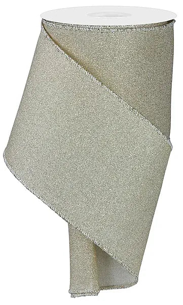 4" x 10yd Fine Glitter On Royal - Light Gold Craig Bachman RGE1382YH