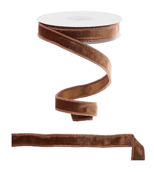 7/8" x 10yd Deluxe Velvet/Satin Backing - Chocolate Craig Bachman RGE765850