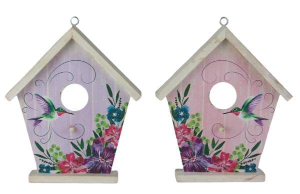 8"H Hummingbird Birdhouse Decor Craig Bachman