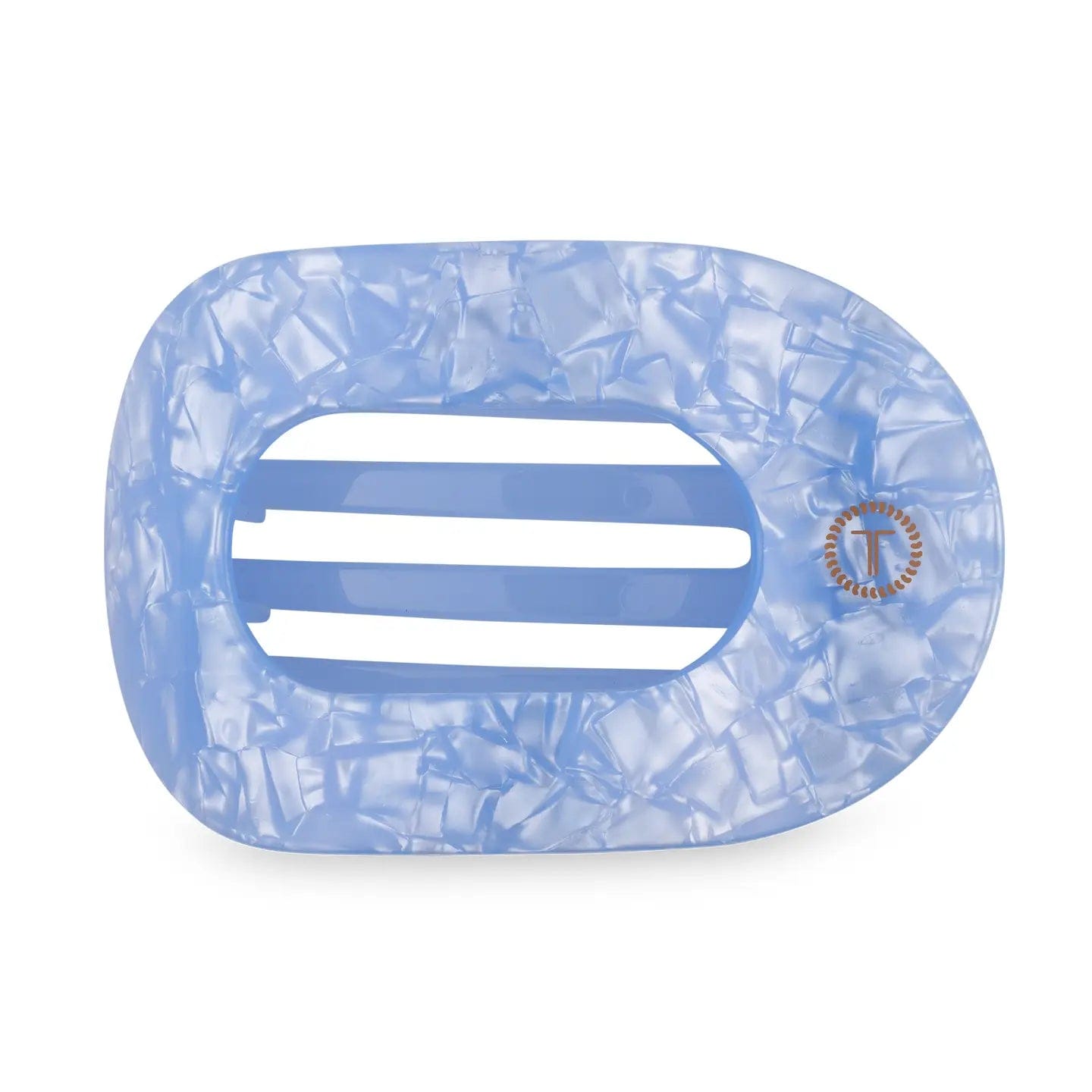 Blue Lagoon Flat Round Hair Clip Teleties