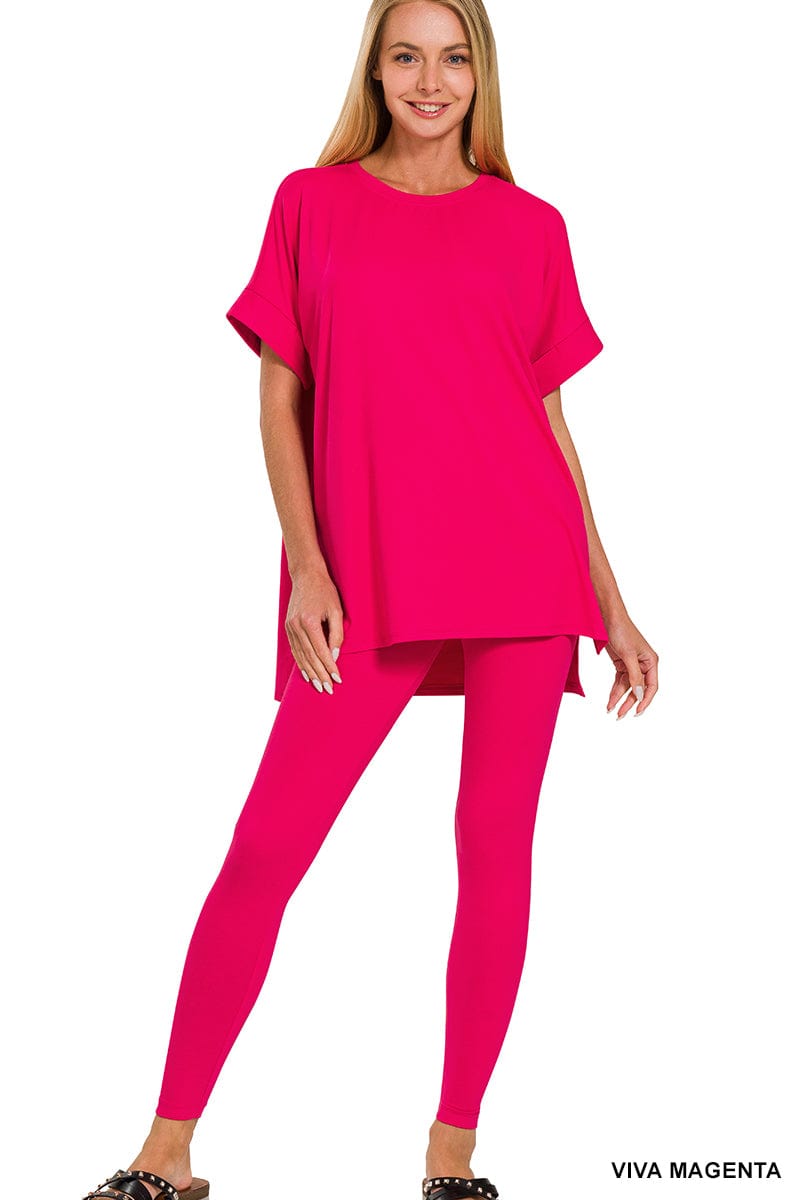 Brushed DTY Microfiber Loungewear Set -Variety Colors Available ZENANA