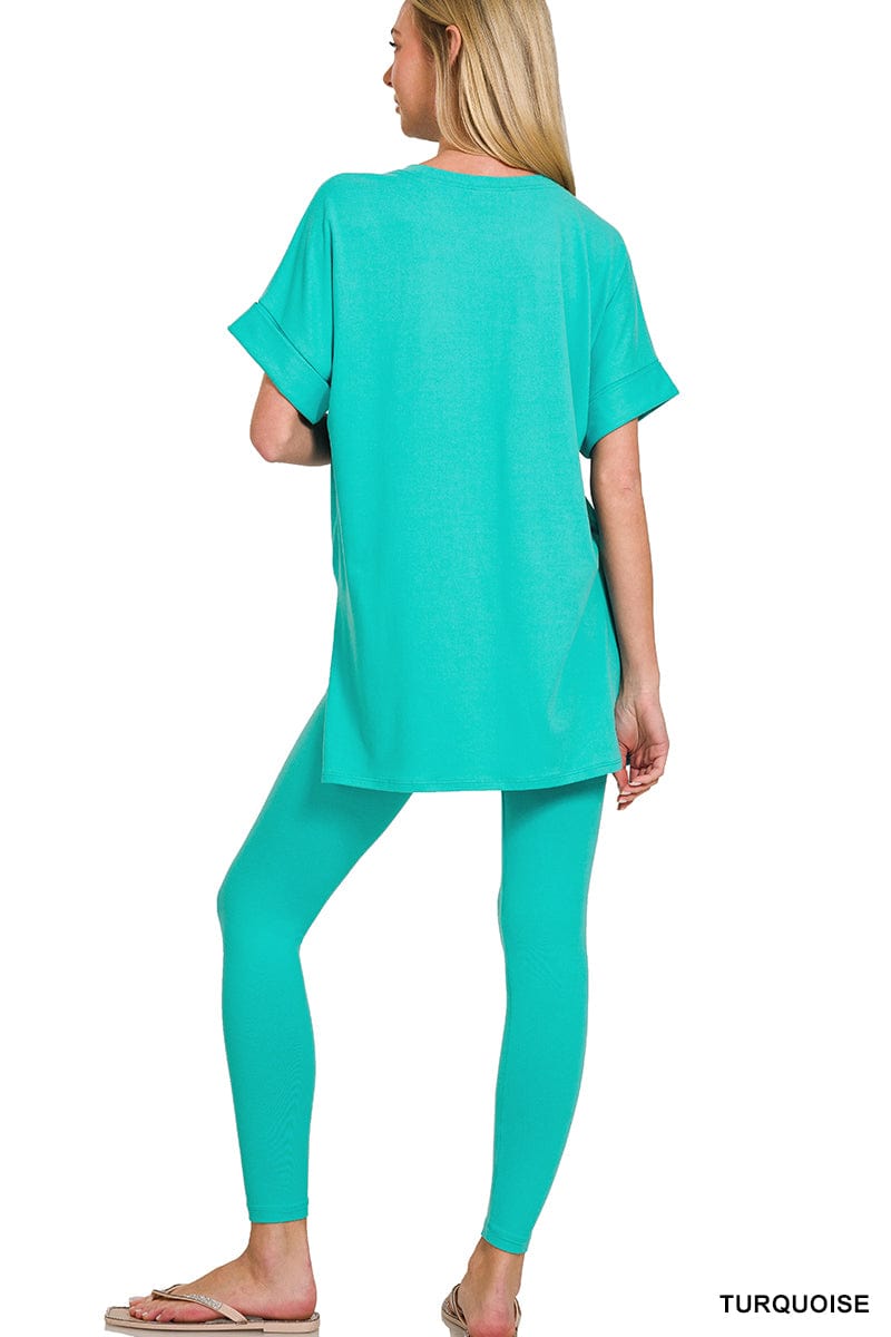 Brushed DTY Microfiber Loungewear Set -Variety Colors Available ZENANA
