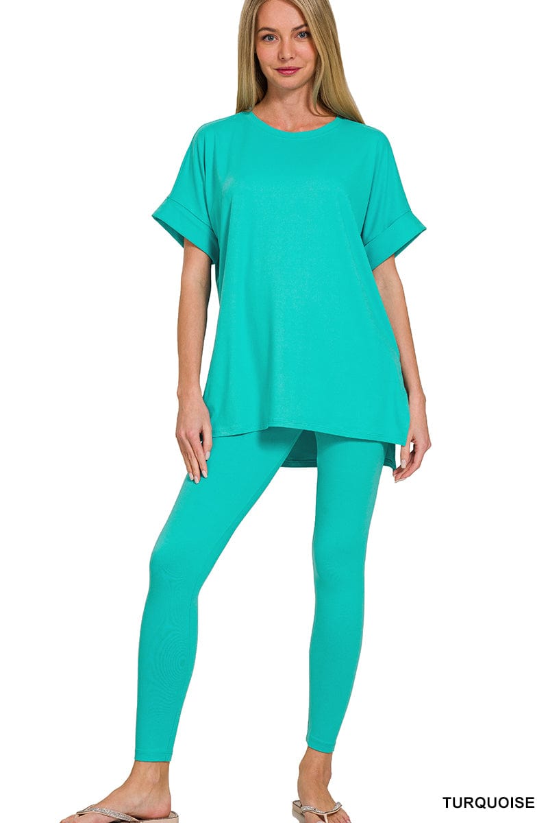 Brushed DTY Microfiber Loungewear Set -Variety Colors Available ZENANA
