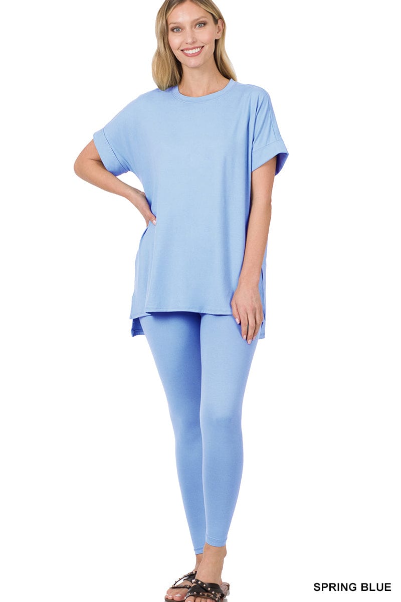 Brushed DTY Microfiber Loungewear Set -Variety Colors Available ZENANA