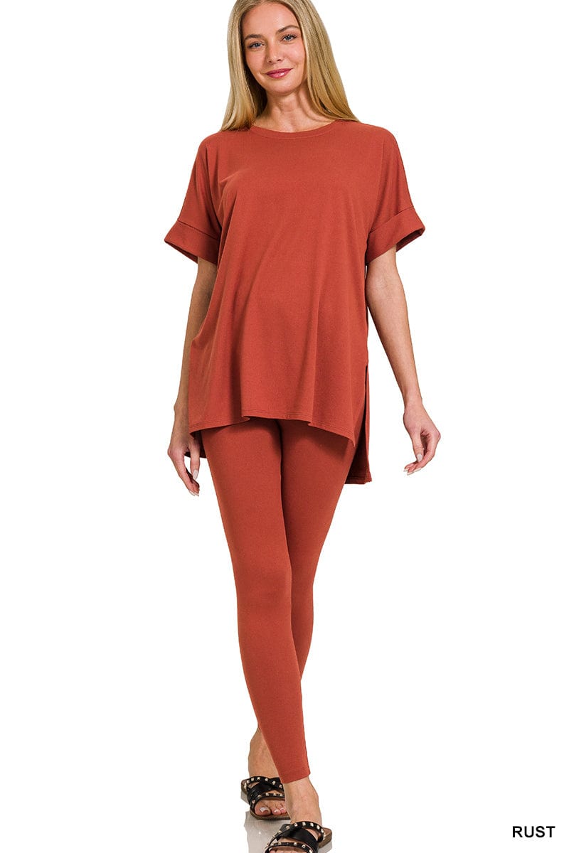 Brushed DTY Microfiber Loungewear Set -Variety Colors Available ZENANA