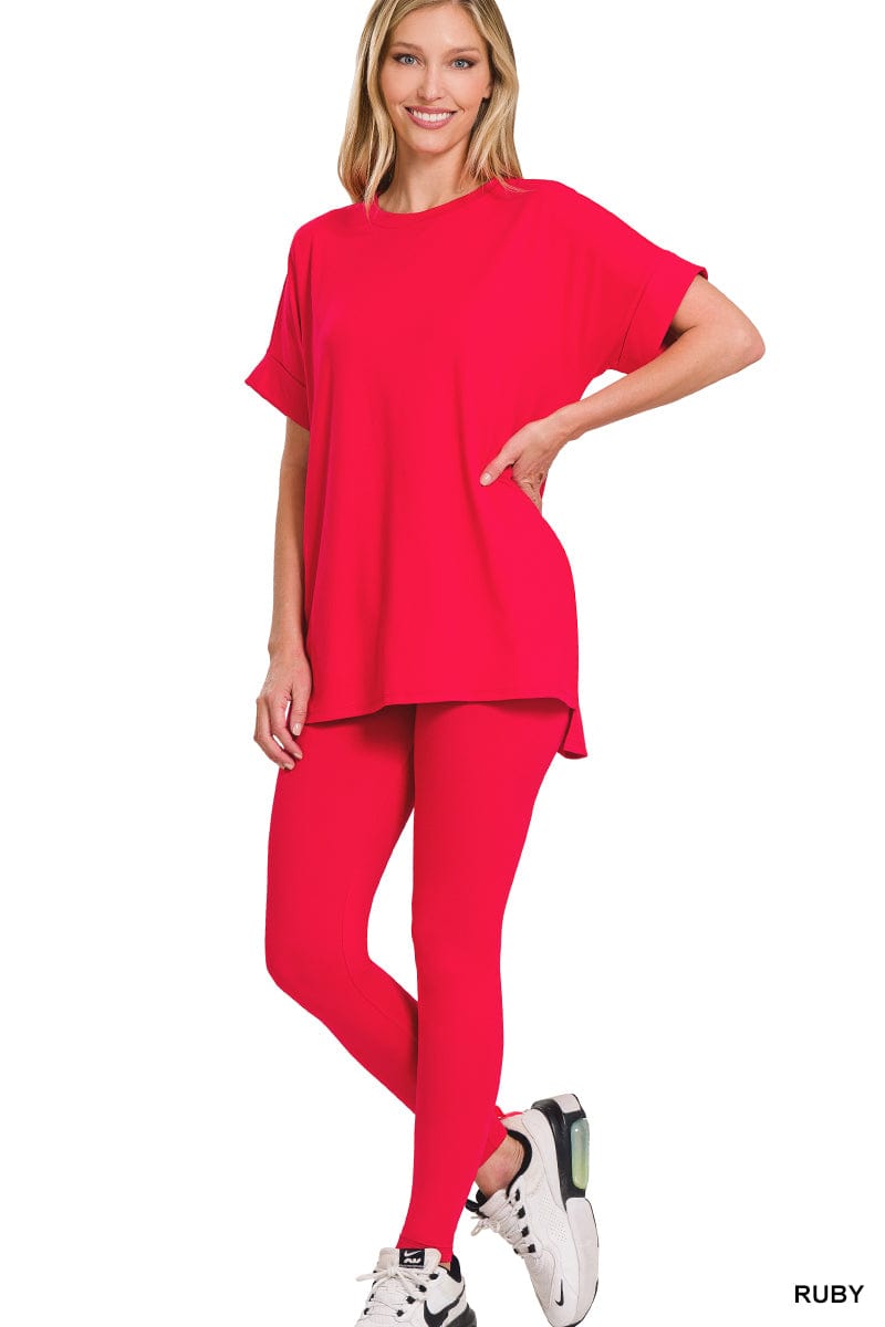 Brushed DTY Microfiber Loungewear Set -Variety Colors Available ZENANA