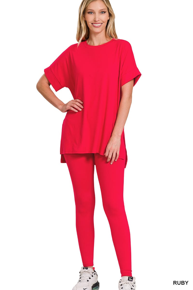 Brushed DTY Microfiber Loungewear Set -Variety Colors Available ZENANA