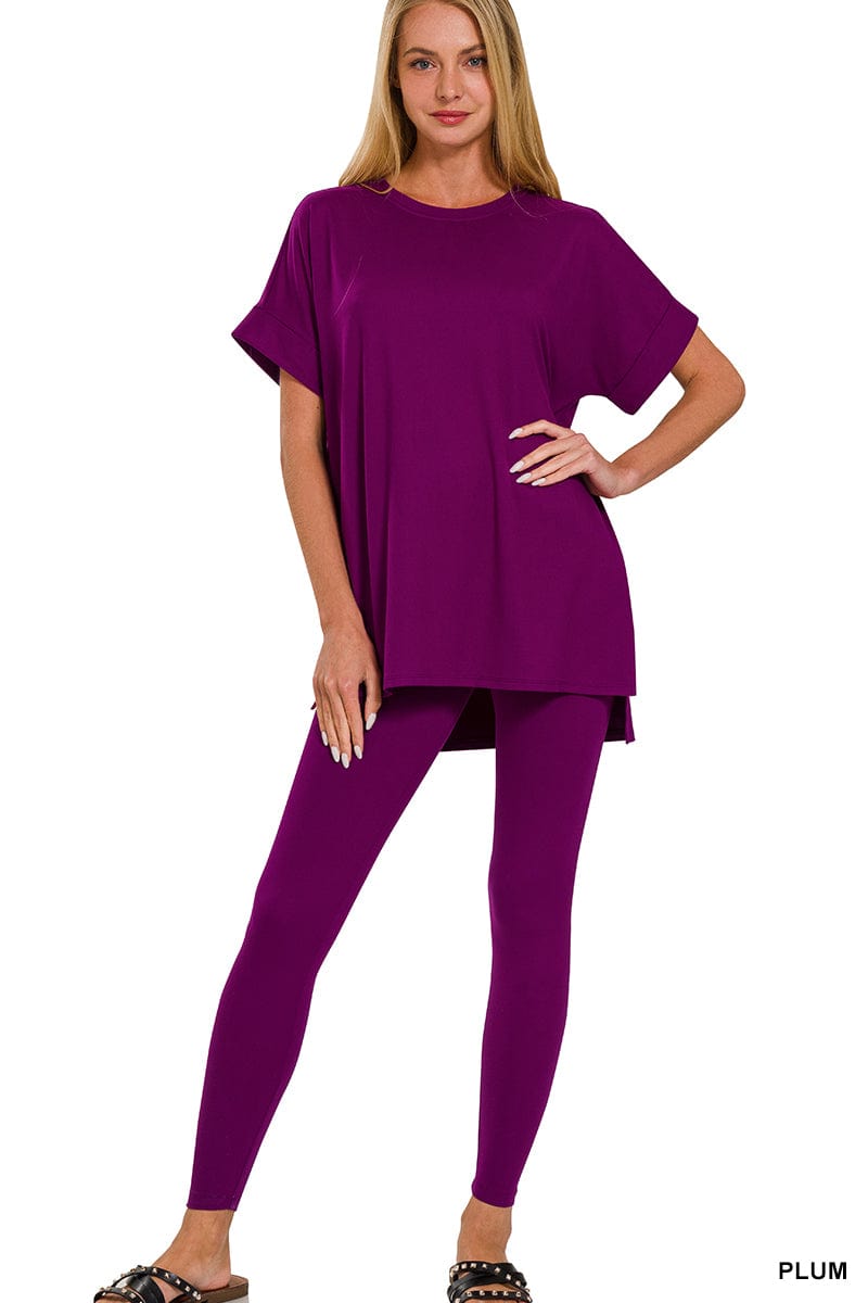 Brushed DTY Microfiber Loungewear Set -Variety Colors Available ZENANA