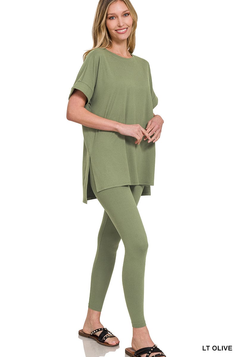 Brushed DTY Microfiber Loungewear Set -Variety Colors Available ZENANA