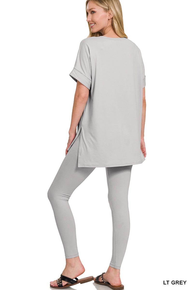 Brushed DTY Microfiber Loungewear Set -Variety Colors Available ZENANA