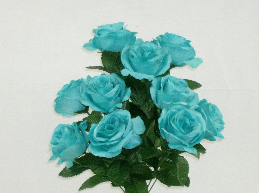 Color Fast Lillian Open Rose Bush-Aqua Liberty Floral Flowers 30388-AQ