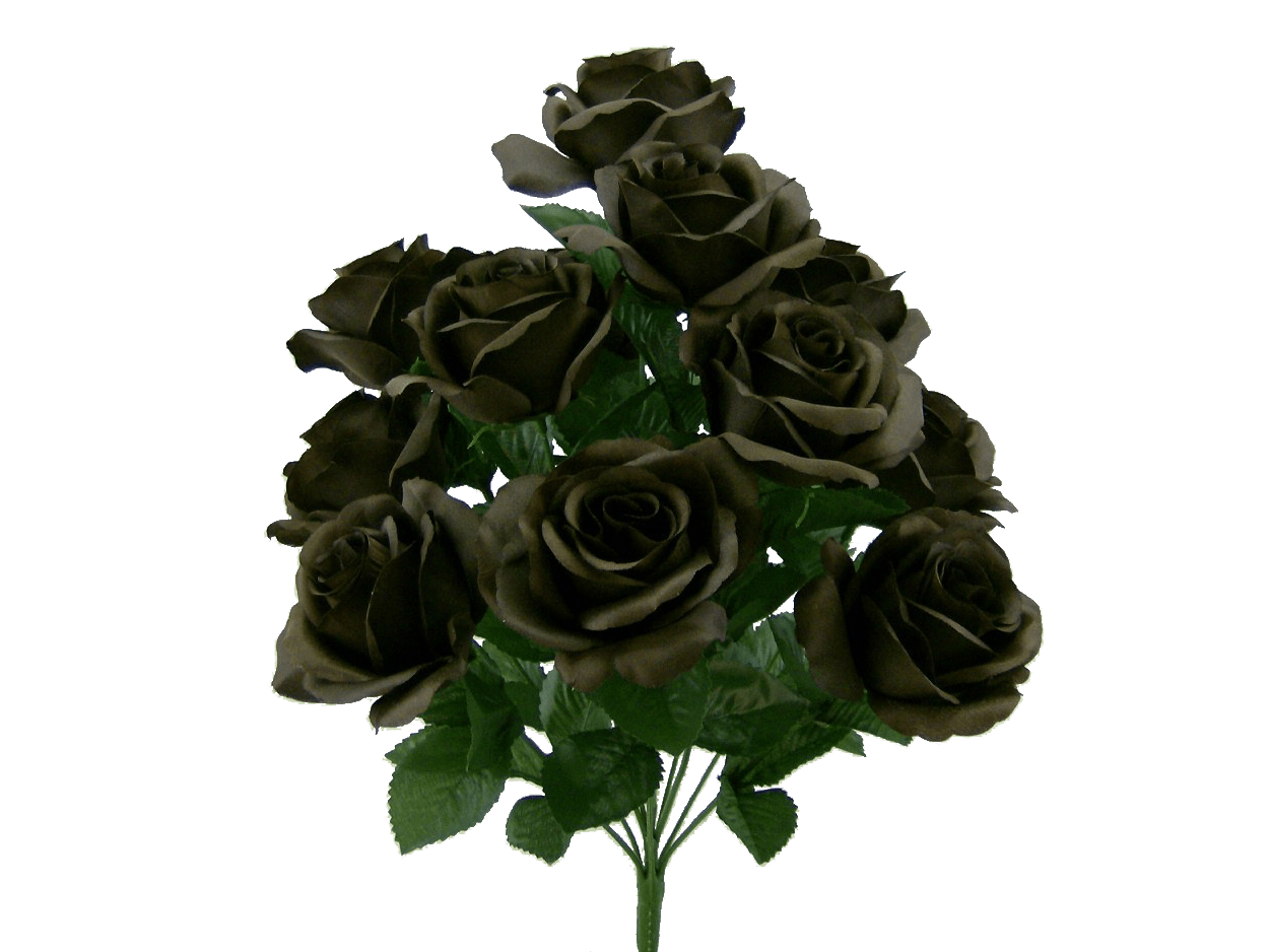 Color Fast Lillian Open Rose Bush-Chocolate, image size:1250x938