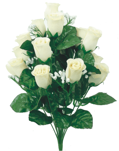 Color Fast Lillian Rose Bud  Bush -Ivory Liberty Floral Flowers 30308IV