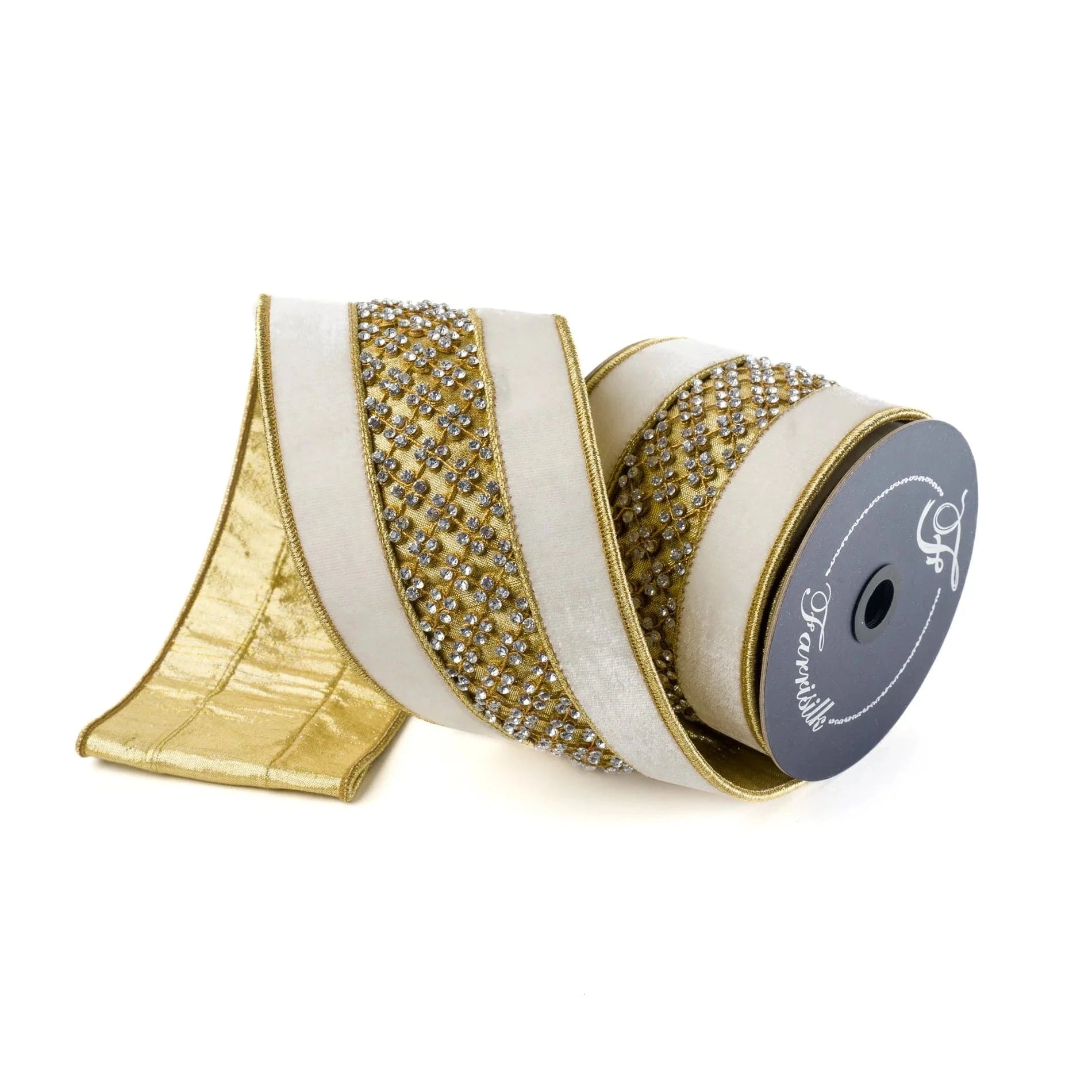 CRYSTAL TRELLIS 4" X 5 YDS FARRISILK RIBBON-RK735-62 FARRISILK RK735-62