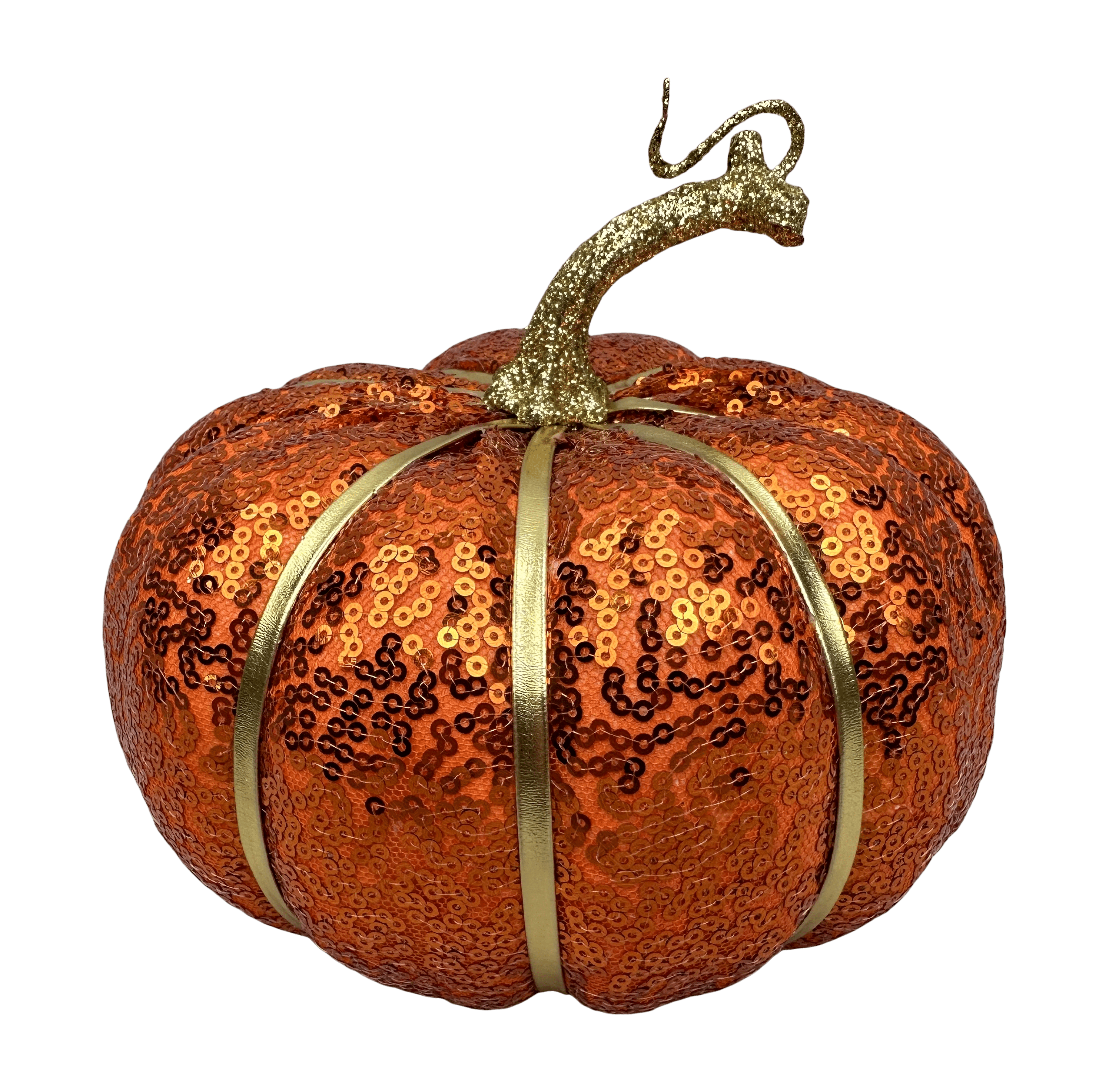 DECOR SEQUIN PUMPKIN H7XDIA6 ORANGE Liberty Floral 57282OR